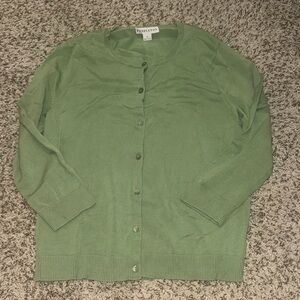 Pendleton Green Button-Front Cardigan Sweater